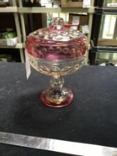 large vintage, kings, crown, coin.covered compote