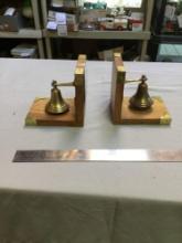 maritime themed bell, book ends