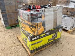 BOX OF GAS / ELECTRIC LAWN MOWERS & MORE