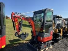 New 2024 Agrtok QK18KXS-C Mini Excavator (Red)