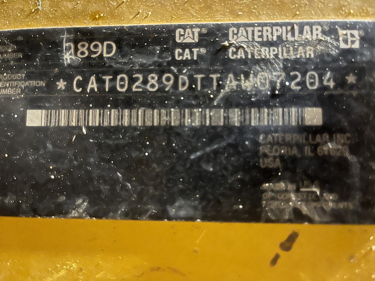 2017 Caterpillar 289D Skid Steer Loader