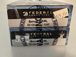 Federal 20 Centerfire Rifle Cartridge Boxes of 6mm