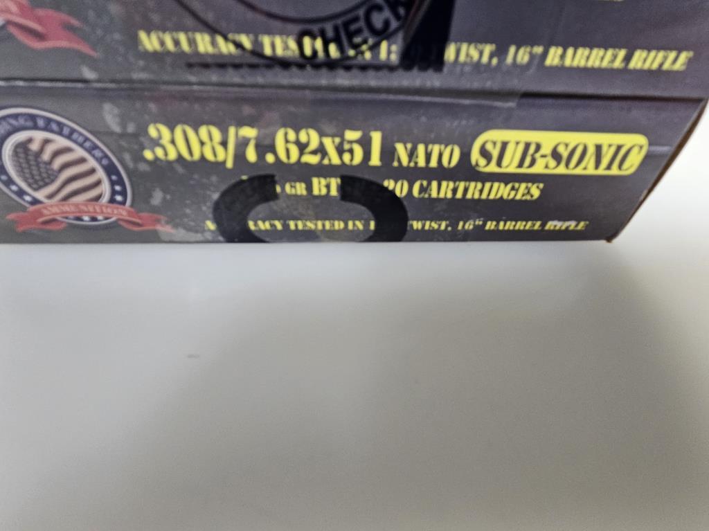 Founding Fathers 2 Boxes .308 SubSonic Ammo
