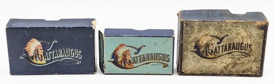 (3)  Cattaraugus Cutlery Co Pocket Knife Boxes