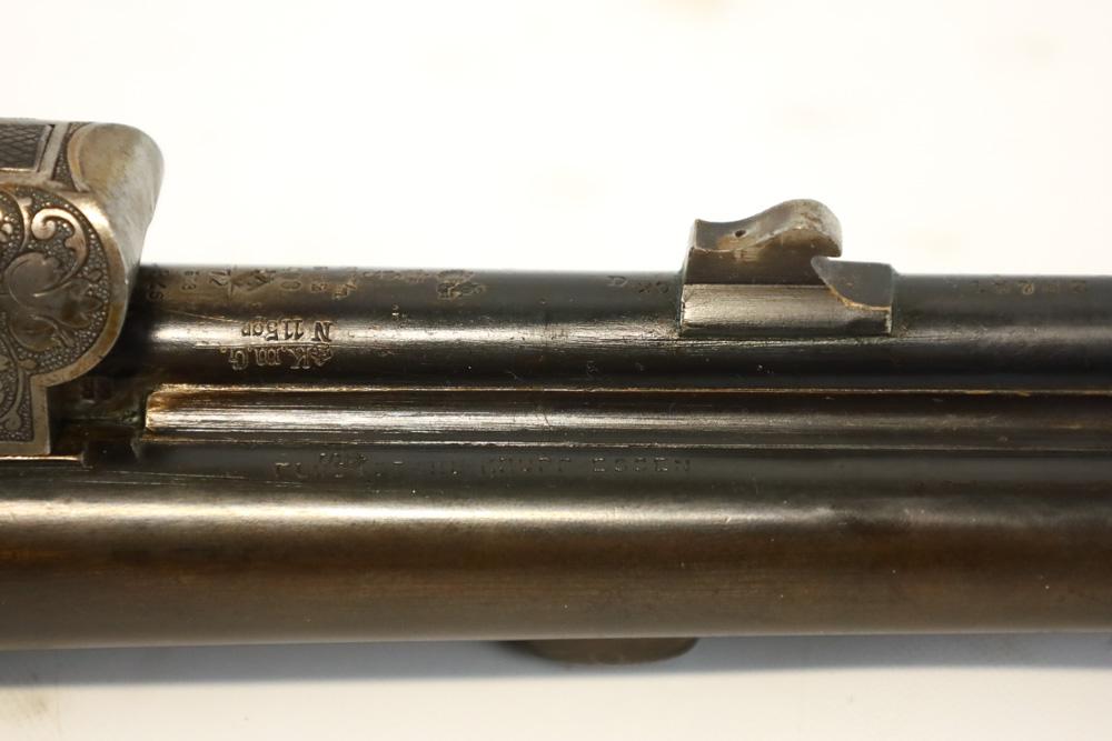 Antique Fine Engraved German Drilling Combo Rifle