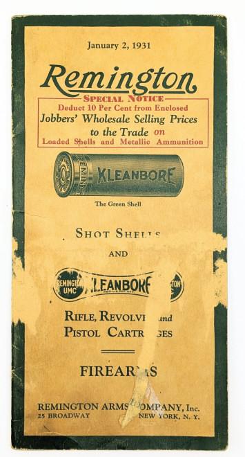 1931 Remington Shot Shell & Shotgun Catalog