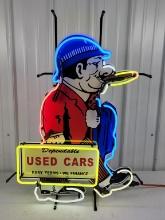 Used Cars Salesman Fantasy Neon Sign