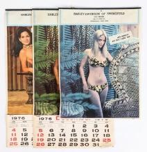 O C NO(3) 1970's Harley-Davidson Nude Calendars