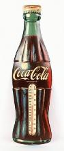 2-1/2ft Tin Coca-Cola Bottle Thermometer