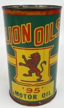 Vintage Lion Oils 95 Motor Oil Imperial Quart Can