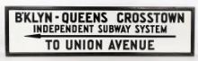New York B'klyn-Queens SSP Subway Sign