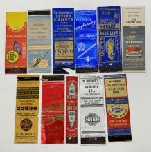 (11) Vintage Automotive Dealership Matchbooks