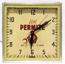 Vintage Permite Advertising Lackner Clock