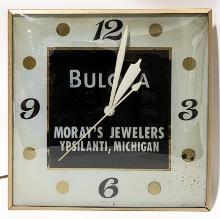 Vintage Bulova Moray's Jewelers Advertising Clock