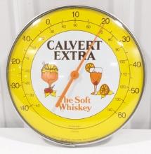 Vtg Calvert Extra Whiskey Advertising Thermometer