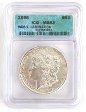 1896 U.S. Morgan Silver Dollar ICG MS 63