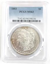 1883 U.S. Morgan Silver Dollar PCGS MS 63