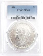 1884 U.S. Morgan Silver Dollar PCGS MS 63