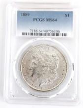 1889 U.S. Morgan Silver Dollar PCGS MS 64
