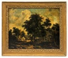 Edmond Petitjean Landscape Oil on Canvas Painting