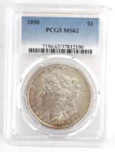 1890 U.S. Morgan Silver Dollar PCGS MS 62
