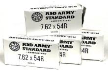80 Rds Red Army Standard 7.62x54mm 148 Gr FMJ
