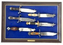 Franklin Mint Western Heritage Bowie Knife Set
