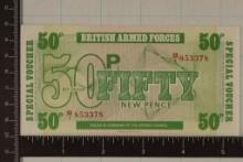 6TH SERIES BRITISH ARMED FORCES 50 NEW PENCE
