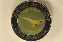 2003 COOK ISLAND PROOF $1 COIN WITH COLORIZED