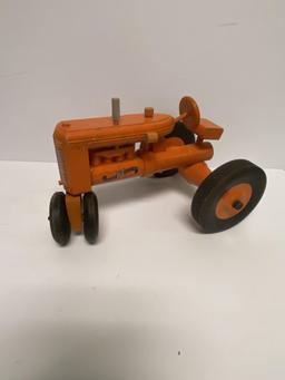 FROM PETER-MAR QUALITY TOYS-WOODEN ORANGE TRACTOR