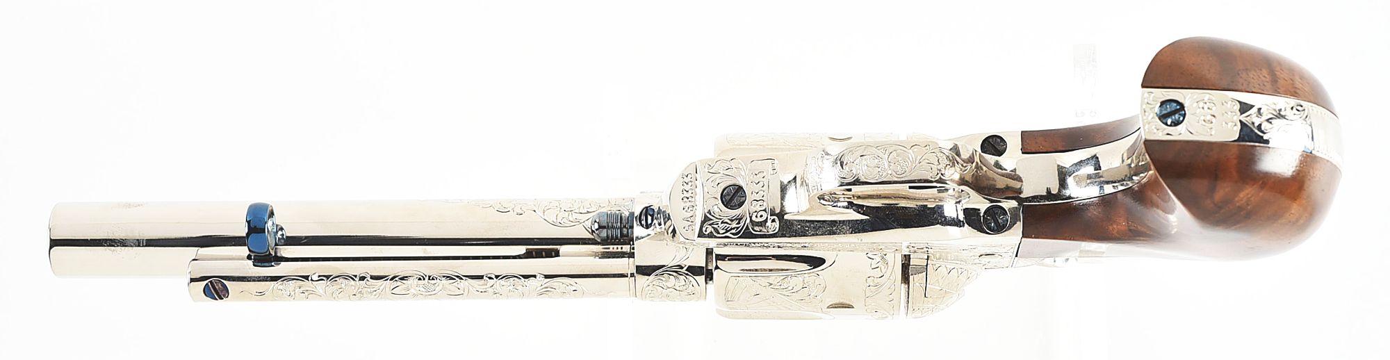 (M) COLT CUSTOM SHOP SINGLE ACTION ARMY ENGRAVED WITH WESTERN SCENES AND SCROLL BY COLT MASTER ENGRA