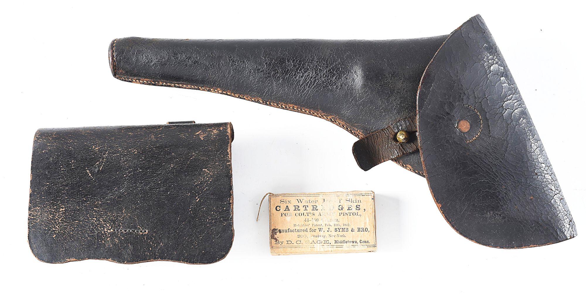 (A) COLT MODEL 1860 ARMY PERCUSSION REVOLVER IDENTIFIED TO PVT. JUSTIN HINDS, 1ST VERMONT CAV.