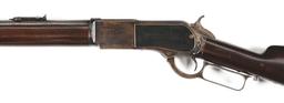 (A) WINCHESTER MODEL 1876 OPEN TOP LEVER ACTION RIFLE.
