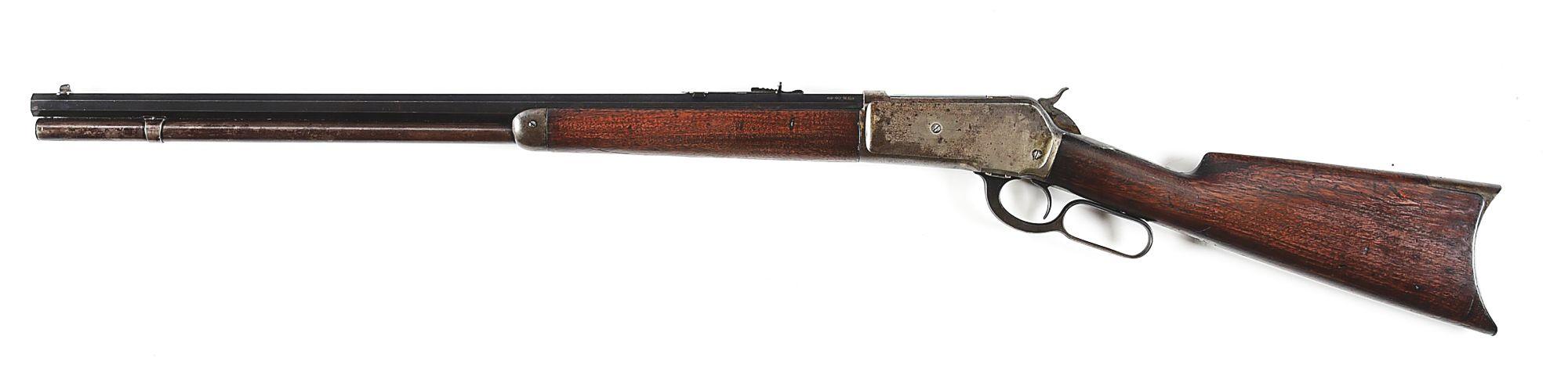 (A) WINCHESTER MODEL 1886 LEVER ACTION RIFLE IN .45-90.