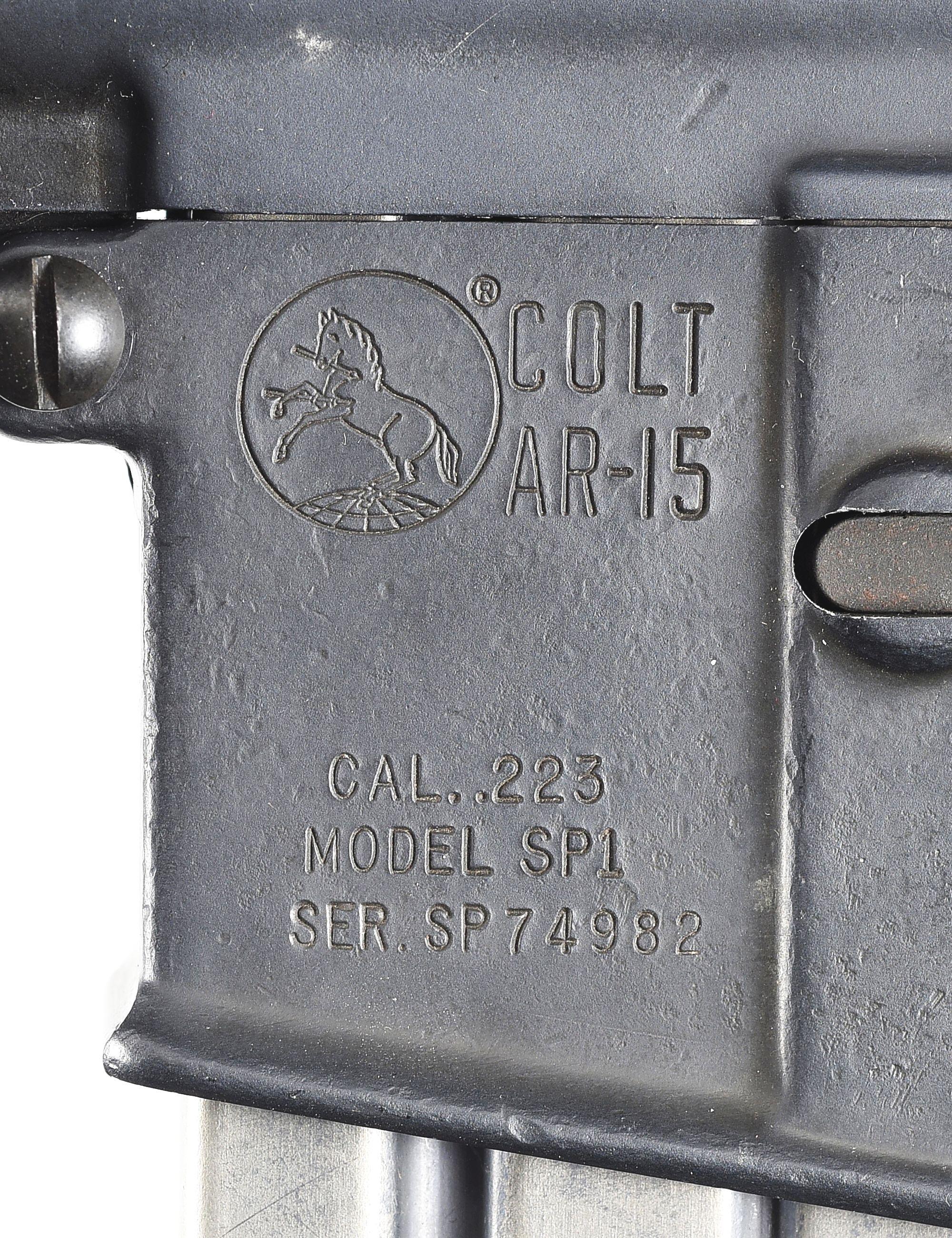 (M) PRE-BAN COLT SP-1 SEMI-AUTOMATIC RIFLE WITH COLT SCOPE.