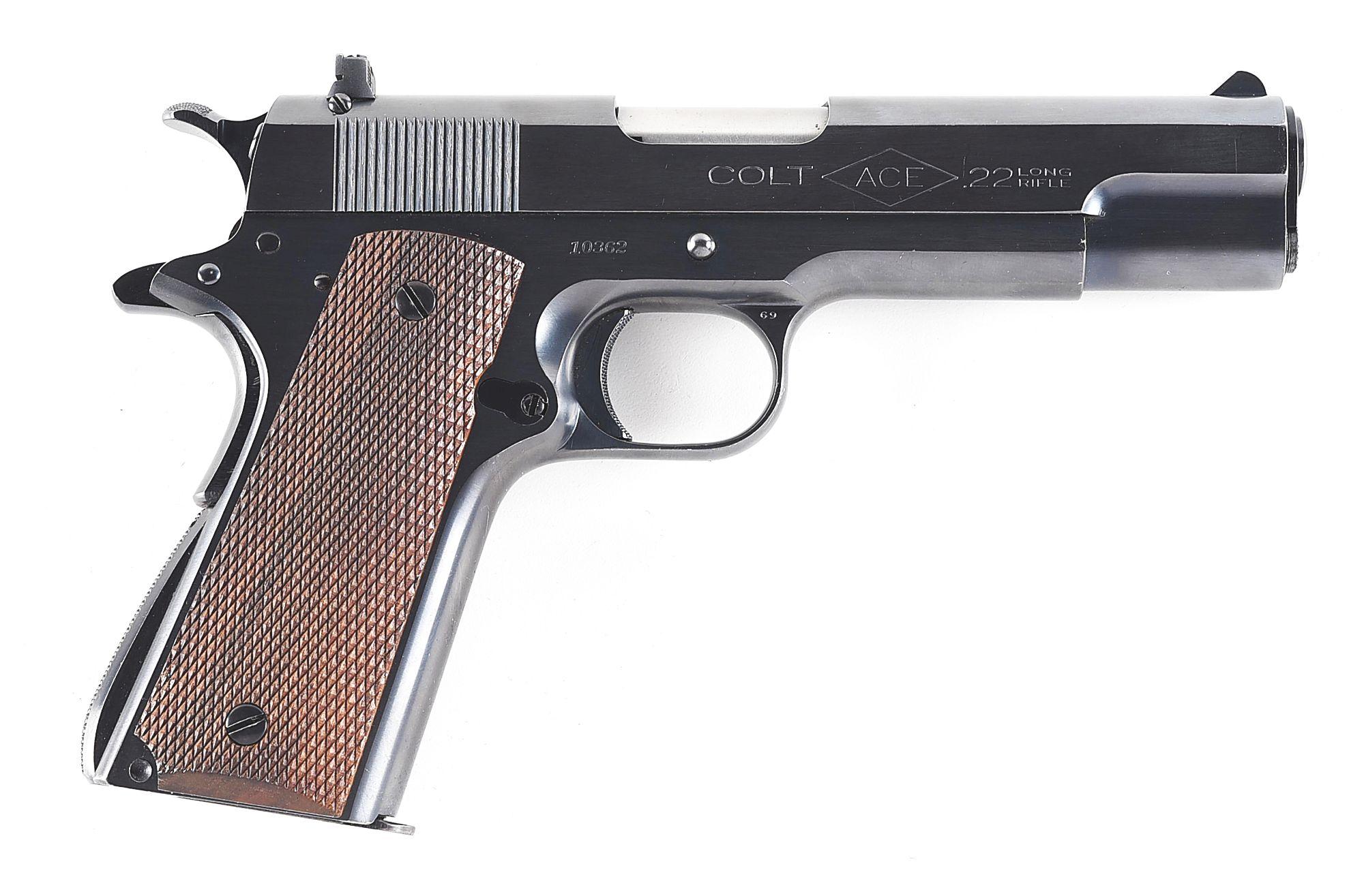 (C) PRE-WAR COMMERCIAL COLT ACE .22 LR SEMI-AUTOMATIC PISTOL (1940).