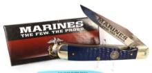 CASE USMC TRAPPER KNIFE BEAUTIFUL NAVY BLUE