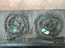 Lot of (2) industrial chains