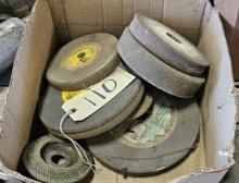 Assortment of Various sized grinding wheels