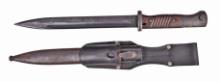 German Military WWII 98k Mauser Rifle Bayonet & Frog (KDW)
