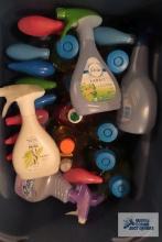 Febreze and other cleaning products, does not include the tote