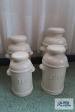 Milk can canister set