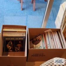 Large variety of records in two boxes