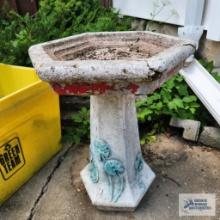 Concrete bird bath