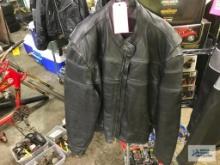 LEATHER MOTORCYCLE JACKET. NO SIZE....