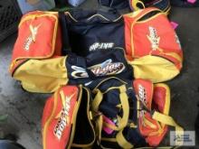 TWO SKI-DOO BAGS. LARGE BAG WITH WHEELS. ONE CARRY BAG.