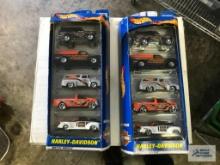 (2) SETS OF 5 HARLEY DAVIDSON HOT WHEELS. SEE PICTURES FOR TYPE AND MODELS.
