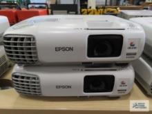 Two Epson W-29 projectors. No power cords.