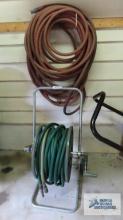 Hose reel with hose and extra hose