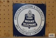 Antique American Telephone and Telegraph Co. advertising sign